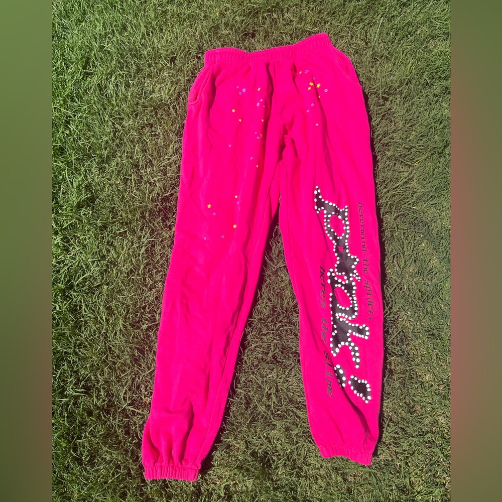 Sp5der Pink Sweats